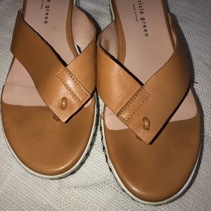 Patricia Green Tan leather sandal